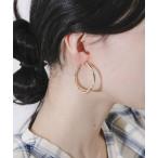 イヤリング ニュアンスメタルビッグフープイヤリング レディース