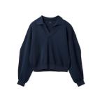 ショッピングブルー ニット セーター シアーポロニット レディース