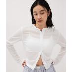 カーディガン アイレットカーディガン レディース