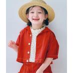 ブラウス シャツ セーラー衿の半袖クロップドシャツ キッズ 子供服 男の子 女の子