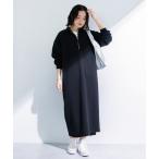 ワンピース ポロ衿ハーフZIPカットワンピース