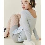 tシャツ バックオープンサイドボタントッ