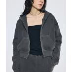 パーカー ピグメントダブルジップフーディー レディース