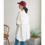 ブラウス シャツ インド ピンタック チュニックブラウス/ ミニワンピース レディース