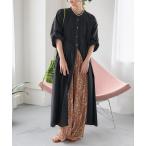 ワンピース インド ピンタックワンピース/マオカラーシャツワンピース