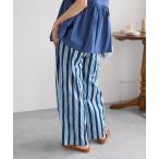 パンツ インド ストライププリントパンツ/イージーパンツ レディース