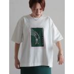 tシャツ 「予約」ジラフプリント　クルーネックTEE レディース