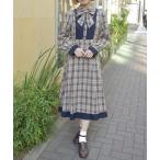 ワンピース チェック切替シャツワンピース