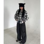  тренировочный брюки джерси [LAMPOON] большой карман тренировочные брюки брюки женский 