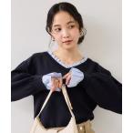 ニット セーター フリルドッキングニットプルオーバー レディース