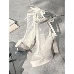 サンダル BACKリボンシアーブーツサンダル レディース