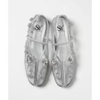 バレエシューズ パンプス 「SY」 フラワーメッシュチャイナ フラット20↑