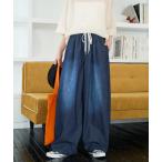 ジーンズ デニム デニムパンツ 限定展開　メッシュ デニム イージー パンツ(冷感・吸水速乾) レディース