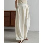  брюки лен style 2 tuck LAP лента брюки [ все .. соответствует *. вода скорость .* машина омыватель bruOK] женский 