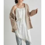 キャミソール アシメレースサテンチュニック