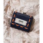 財布 「GRAIN/グレイン」ヴィンテージステッチ三つ折りがま口ウォレット レディース