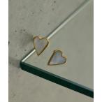 ピアス 「金属アレルギー対応/ステンレス」フラットカラーハートピアス レディース