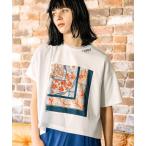 ショッピングスカーフ tシャツ スカーフプリントＴシャツ レディース