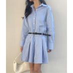 シャツワンピース ベルト付きシャツワンピ