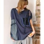 tシャツ メッシュポケットトップス レディース