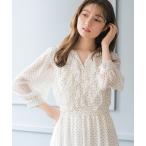 ワンピース 2026春夏新作 フリルカラーシアーワンピース