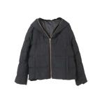 ダウンコート ダウンジャケット エコファーフードショートダウンジャケット レディース