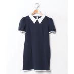 「OLIVE des OLIVE」 半袖ワンピース FREE ネイビー レディース