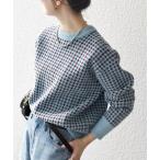 「SHIPS any」 長袖ニット ONE SIZE スカイブルー レディース