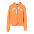 「Abercrombie&Fitch」 ジップアップパーカー S オレンジ レディース