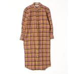 「INDIVIDUALIZED SHIRTS」 チェック柄シャツワンピース 14.5 ピンク レディース
