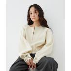 トレーナー スウェット 「新作」タックフォルムスリーブカットプルオーバー｜ウォッシャブル/レイヤード/春服 レディース