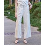 パンツ リネンブレンドオックスストレートパンツ レディース
