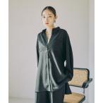 ブラウス シャツ マルメリウエストリボン長袖シャツ　633064 レディース