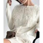 カーディガン フロントフリル×ニットカーディガン レディース