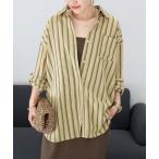 ブラウス シャツ 綿先染めストライプシャツ レディース
