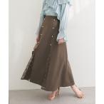 スカート レース切り替えフレアスカート