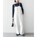 サロペット オーバーオール SHIPS any:「洗濯機可能」カルゼ キャミ ワイド サロペット レディース