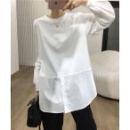 tシャツ シャツドッキングカットソー レディース
