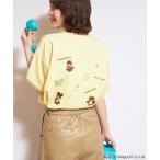 tシャツ 限定展開　モンチッチ 刺繍×プリント 散らばし Tシャツ レディース