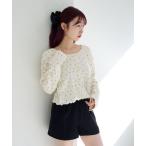 カーディガン 「WEB先行/ドット＆無地」針抜きリブカーディガン レディース