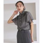 「RUIRUE BOUTIQUE」 半袖ブラウス L ダークグレー レディース
