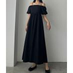 「Louere」 半袖ワンピース SMALL ブラック レディース
