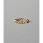 指輪 リング 「レースライン」 K18YG ダイヤモンド リング レディース