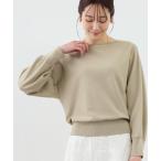 ニット セーター ラメ混アイレットドルマンニット レディース