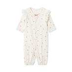 ベビー服 ロンパース 「BABY」新生児ストロベリー柄2WAYオール