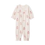 ベビー服 ロンパース 「BABY」新生児カップケーキ柄2WAYオール