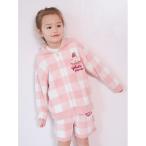 パジャマ 「KIDS」エアリーモコギンガムチェック柄パーカ キッズ 子供 男の子 女の子