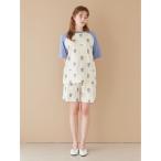 パジャマ ルームウェア ポップコーン柄ハーフパンツ レディース