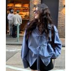 ブラウス シャツ リボンデザインシャツ 