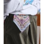 スカーフ バンダナ (BINDU)Cotton Voile Wight Map Bandana レディース